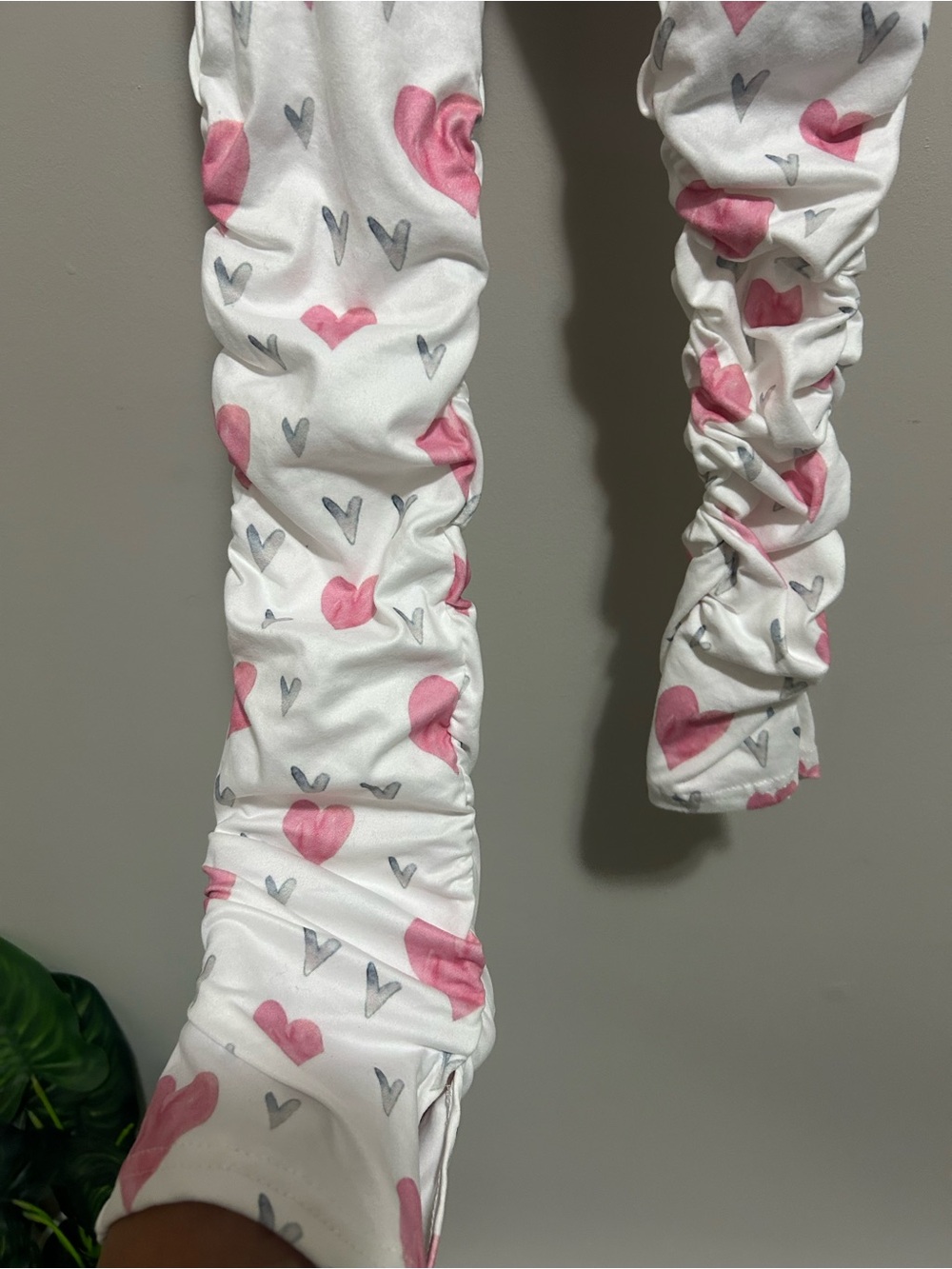 Heart Pattern Ruched Stack Leggings Set Colourful NWOT - Picture 7 of 10